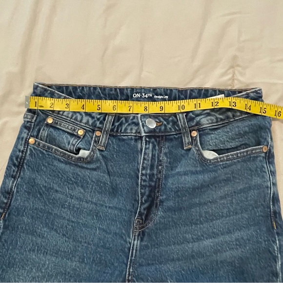 On 34th Straight Leg Short Women’s Blue Denim Jeans Size 27 - Picture 3 of 4